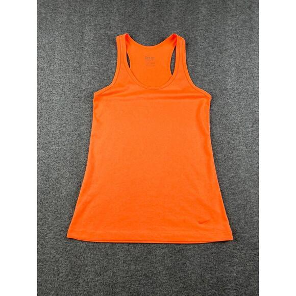 Nike Dri-FIT Womens Orange Racerback Tank Top Size XS - Picture 1 of 5
